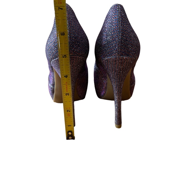 Guess Sparkly Dress Shoes Platforms Purple Cocktail High Heels Shoes Size 6 - Picture 4 of 5